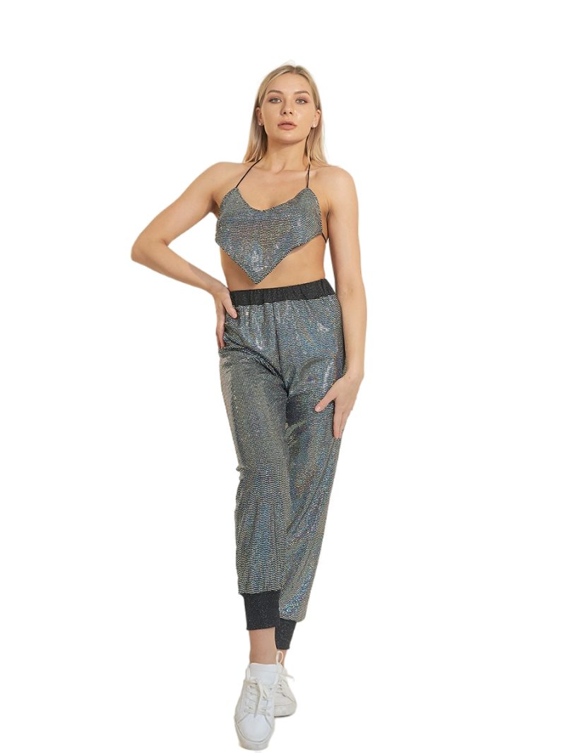 Gradient Sequin Sexy Vest Non Specification Tube Top Lace Up Love Wrapped Chest Sexy Performance - Image 12