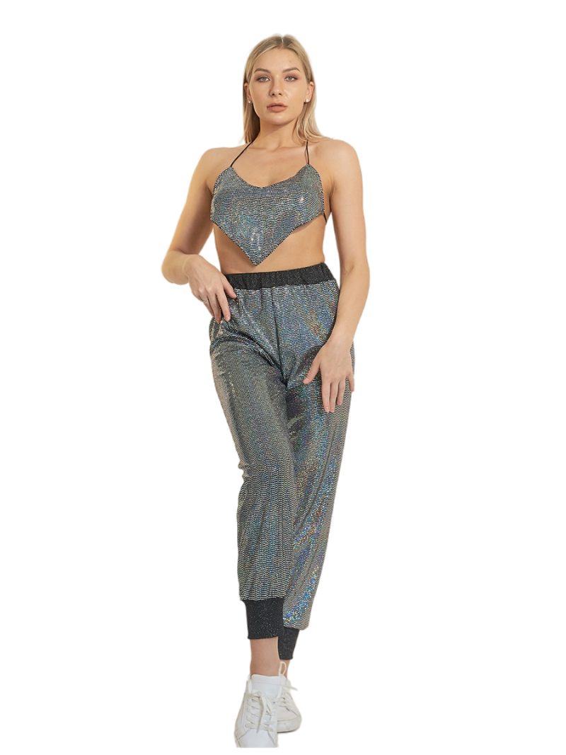 Gradient Sequin Sexy Vest Non Specification Tube Top Lace Up Love Wrapped Chest Sexy Performance - Image 14