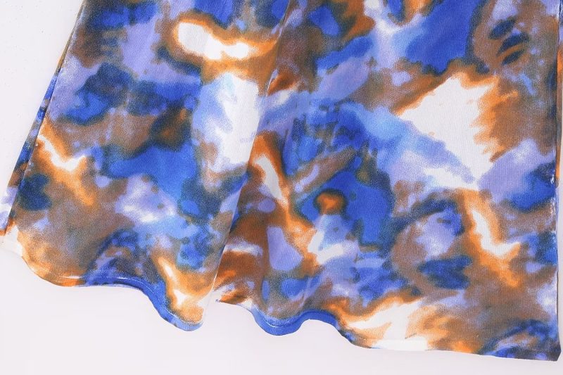 Women Sexy Tie Dyed Knitted Cami Dress - Image 7