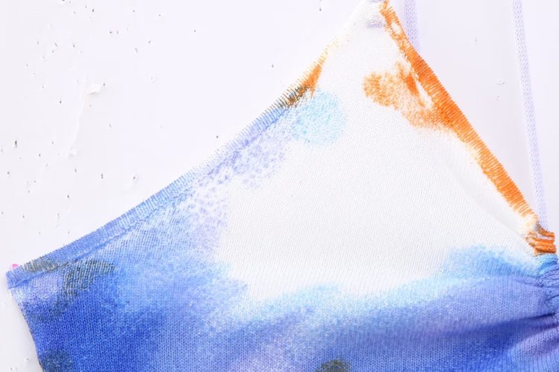 Women Sexy Tie Dyed Knitted Cami Dress - Image 10