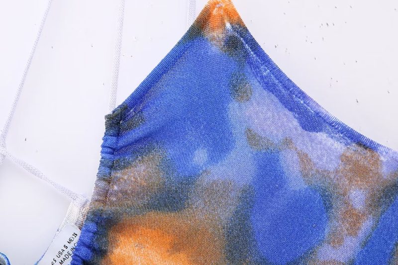 Women Sexy Tie Dyed Knitted Cami Dress - Image 11