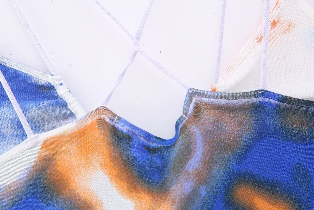 Women Sexy Tie Dyed Knitted Cami Dress - Image 15