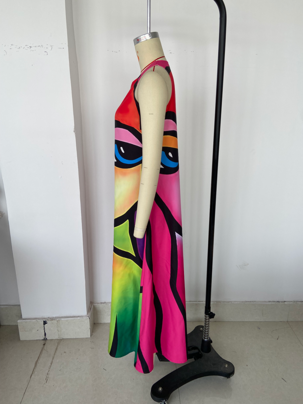 Women Summer Daily Abstract A line Maxi Dress - Image 2