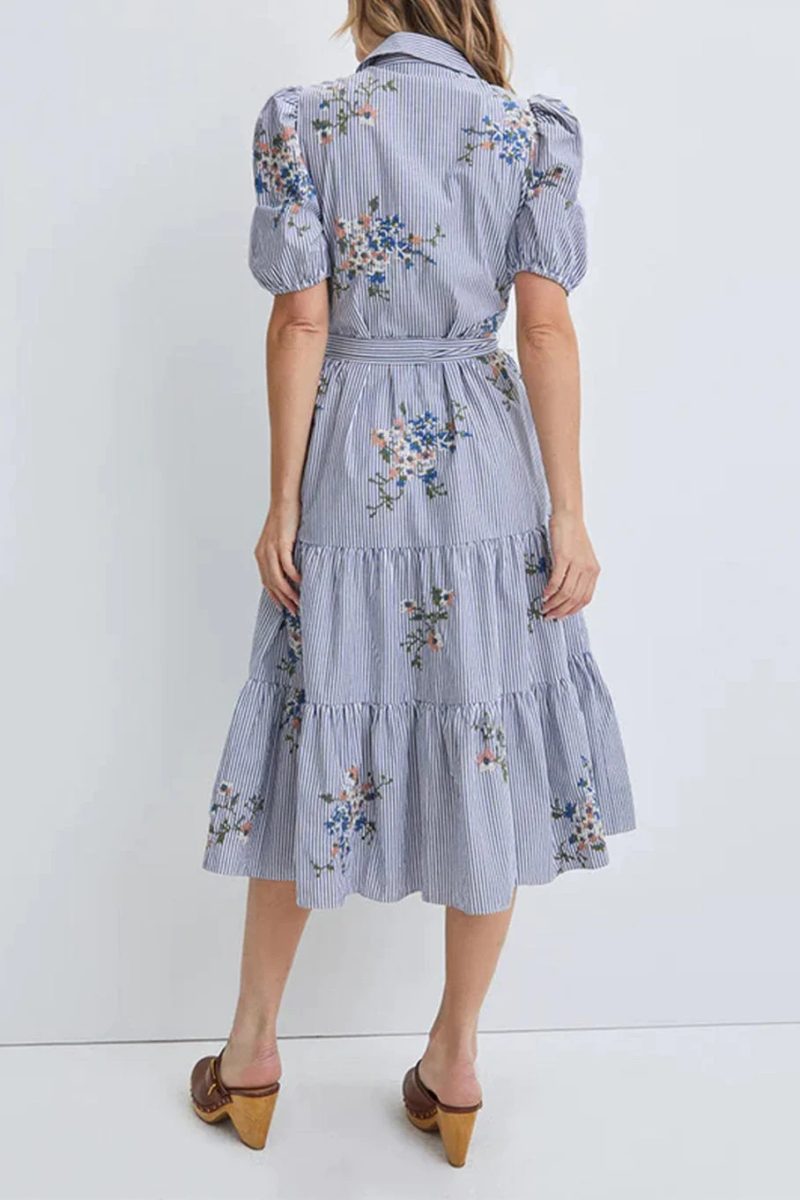 Women Clothing Spring Summer Shirt Pattern Dress - Image 2