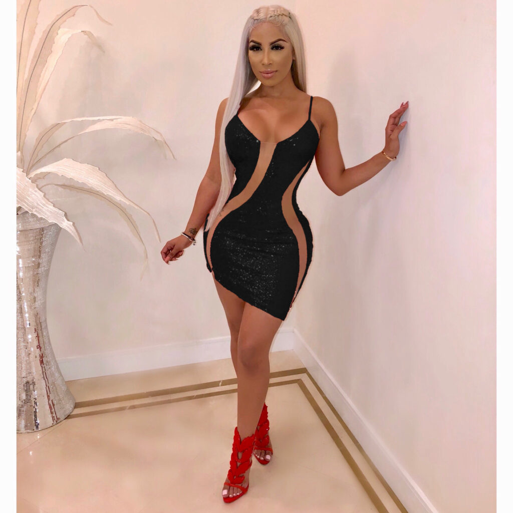 Sexy Sequ Dress Bodycon Dress - Image 5