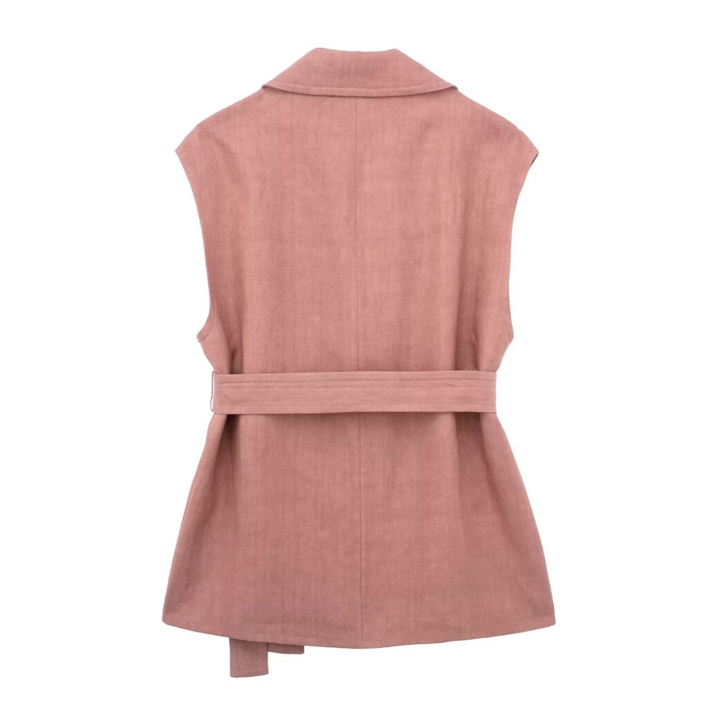 Slim Fit Slimming Top Casual Simple Waistband Soft Vest Cold Solid Color Comfort Vest Set - Image 3