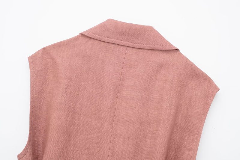 Slim Fit Slimming Top Casual Simple Waistband Soft Vest Cold Solid Color Comfort Vest Set - Image 8