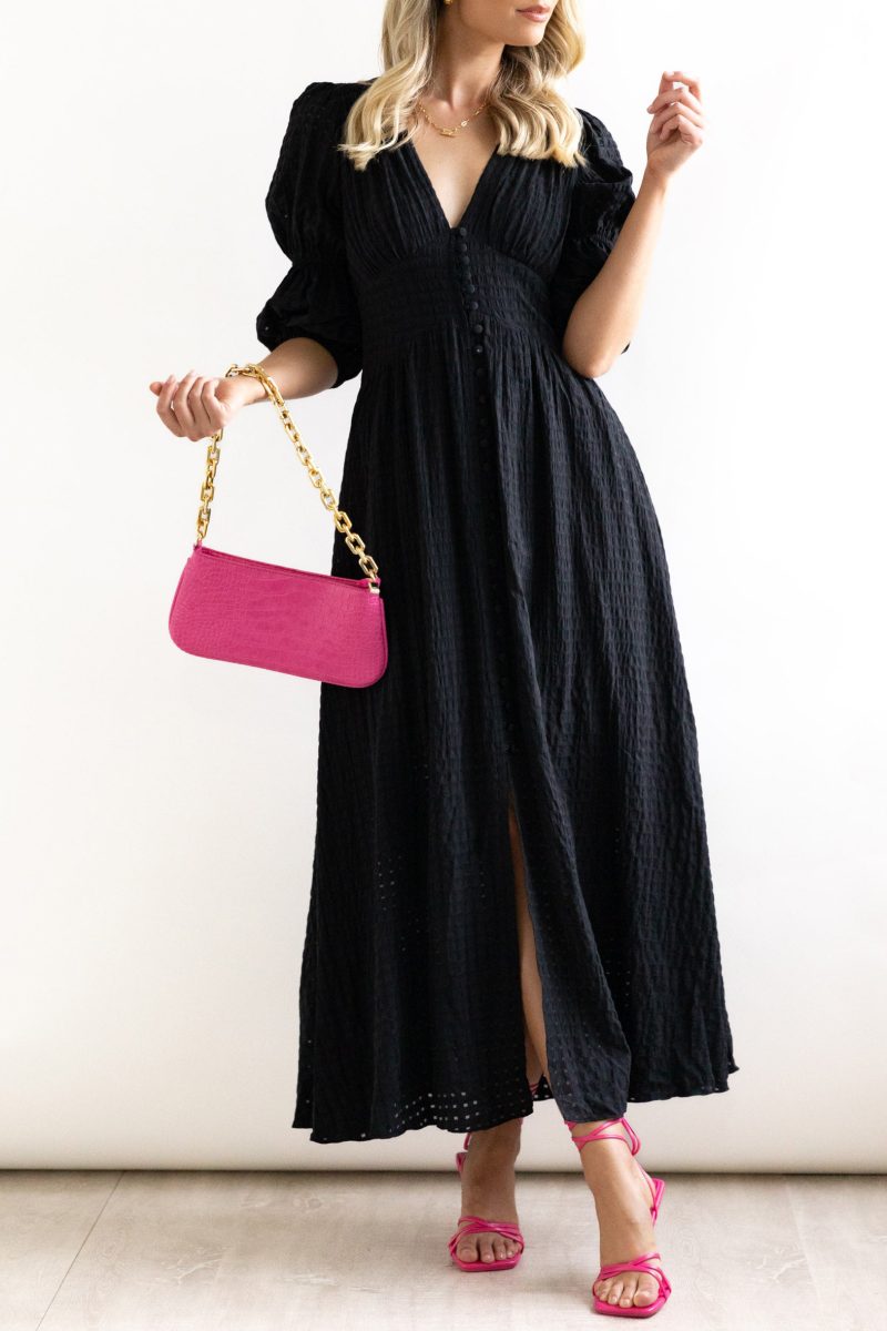 Ladies Spring Summer Dress French Fresh Chessboard Plaid Buckle Large Swing Dress - Image 12