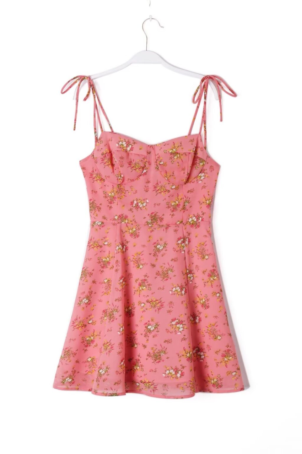 Fresh Sweet Lotus Leaf Slim Fit Holiday Dress Summer A Line Short French Girl Floral Slip Dress