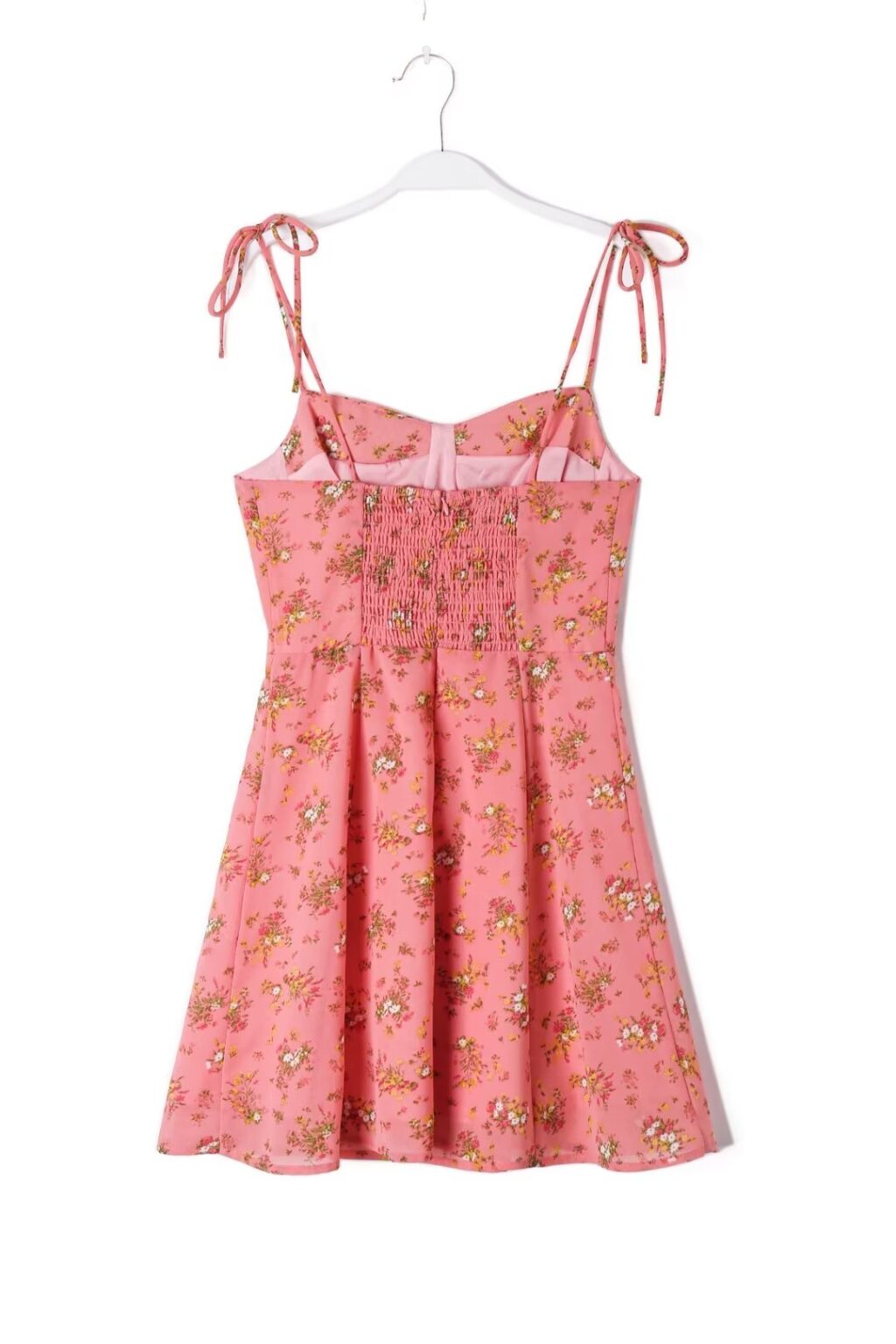 Fresh Sweet Lotus Leaf Slim Fit Holiday Dress Summer A Line Short French Girl Floral Slip Dress - Image 2