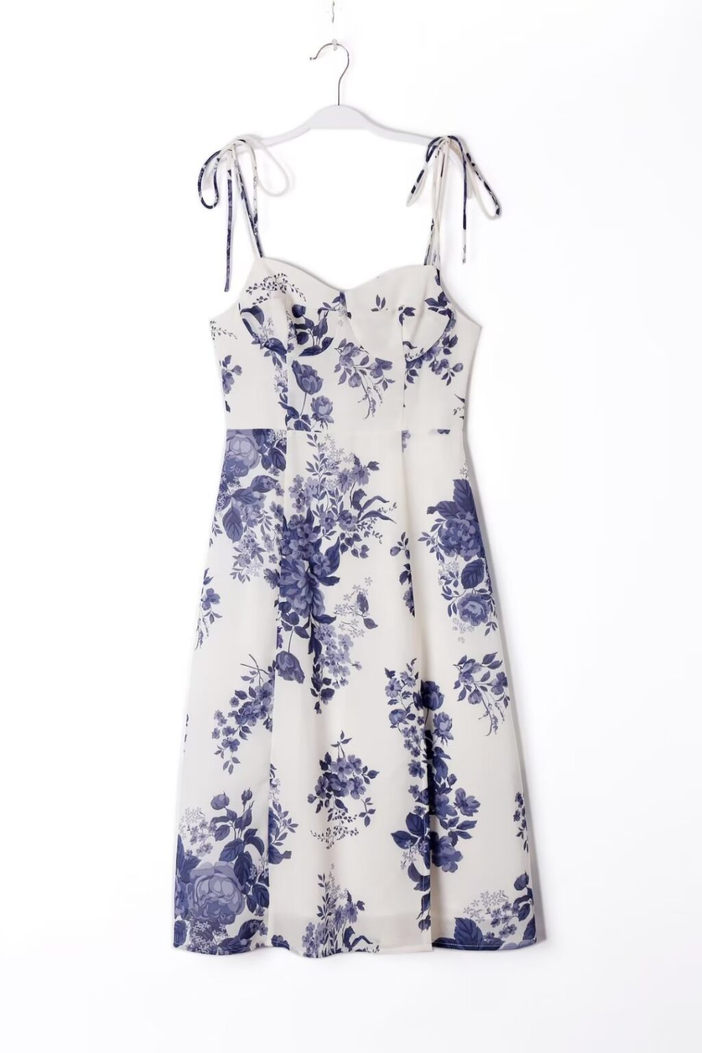 Summer Little Fresh Shoulder Strap Sleeveless Slip Dress Women Printed Waist Controlled Dress