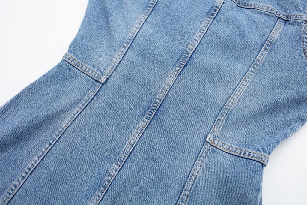 Retro Overalls Zipper Slim Fit Collared Sleeveless Denim Dress - Image 15