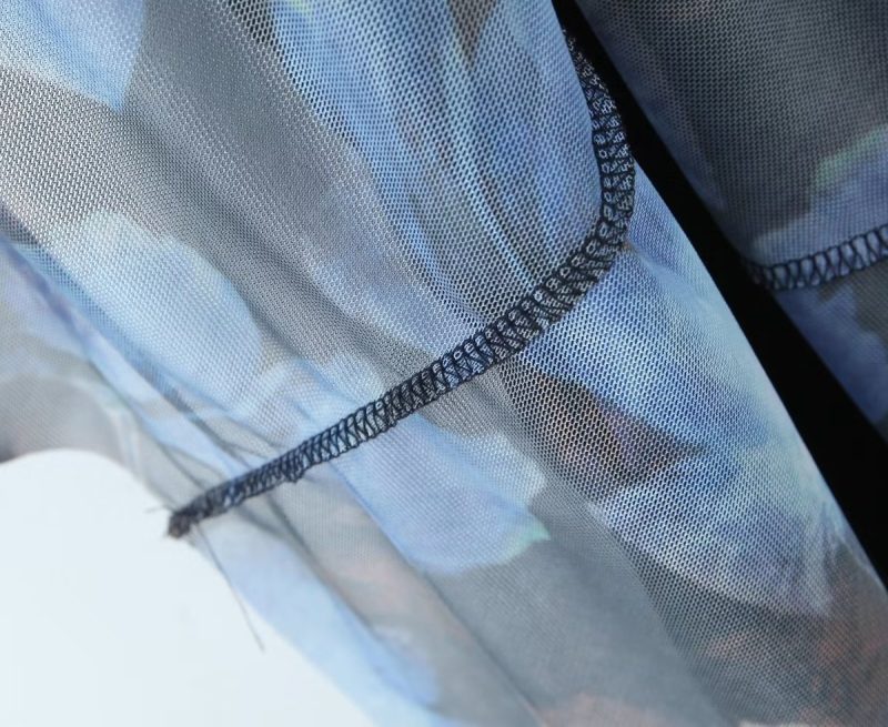 Summer Women Irregular Asymmetric Mesh Suspender Dress - Image 13