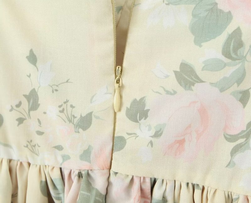 Floral Beautiful Puff Dress Puff Sleeve Design Dress Summer Sweet Floral Pettiskirt - Image 14