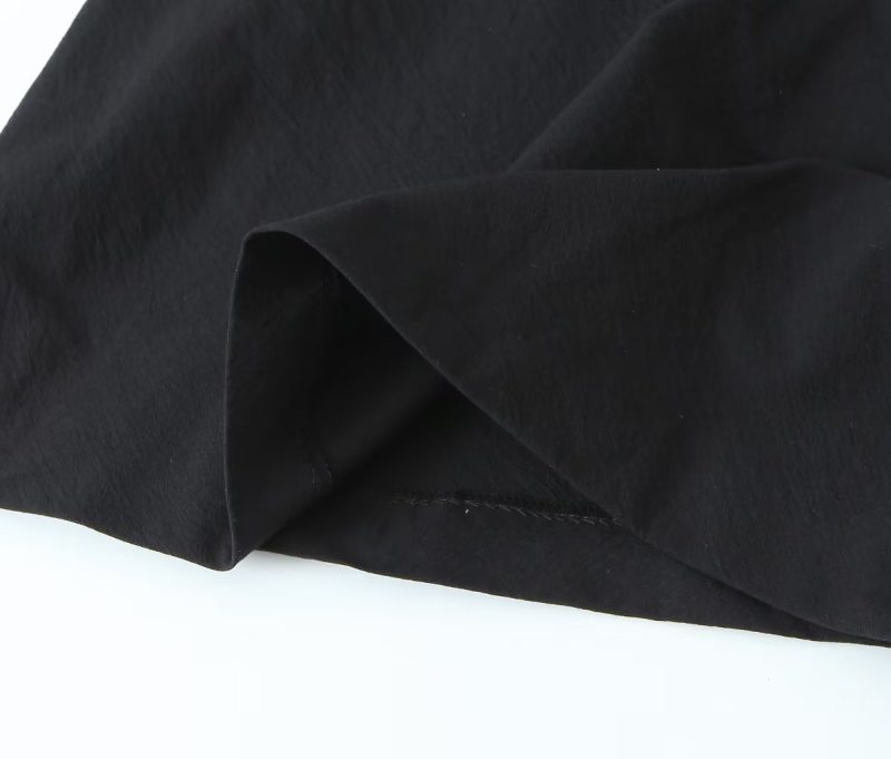 Summer French Black Dress One Shoulder Asymmetric Design A Line Bow Tie Short Dress - Image 9