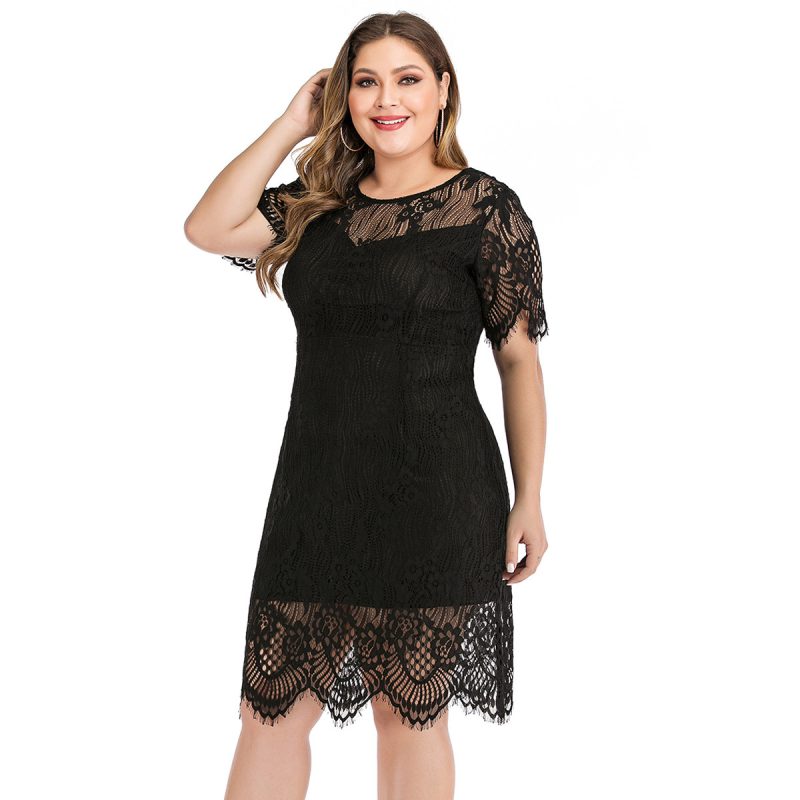 Plus Size Ladies  Lace Dress - Image 4