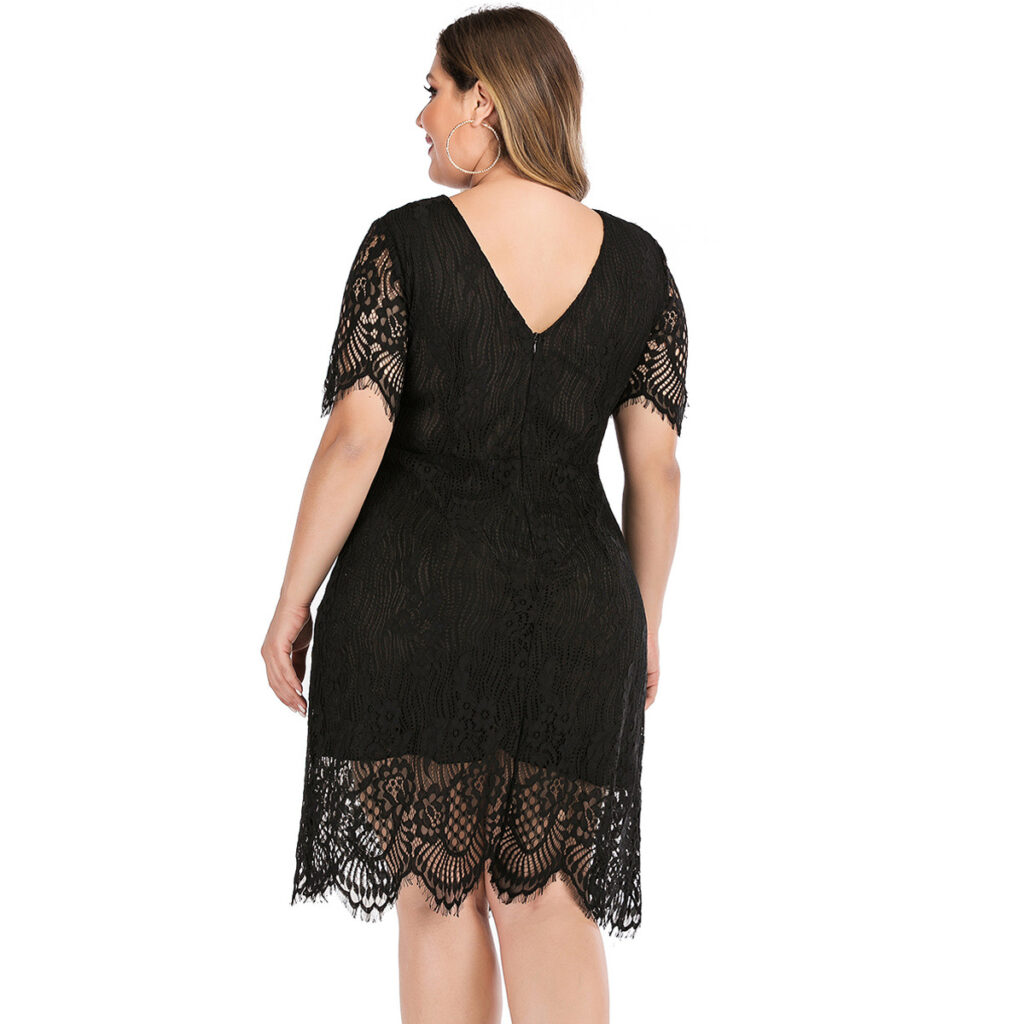 Plus Size Ladies  Lace Dress - Image 5