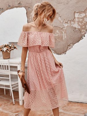 Women Off shoulder Dress Hollow Out Cutout Sexy Dress