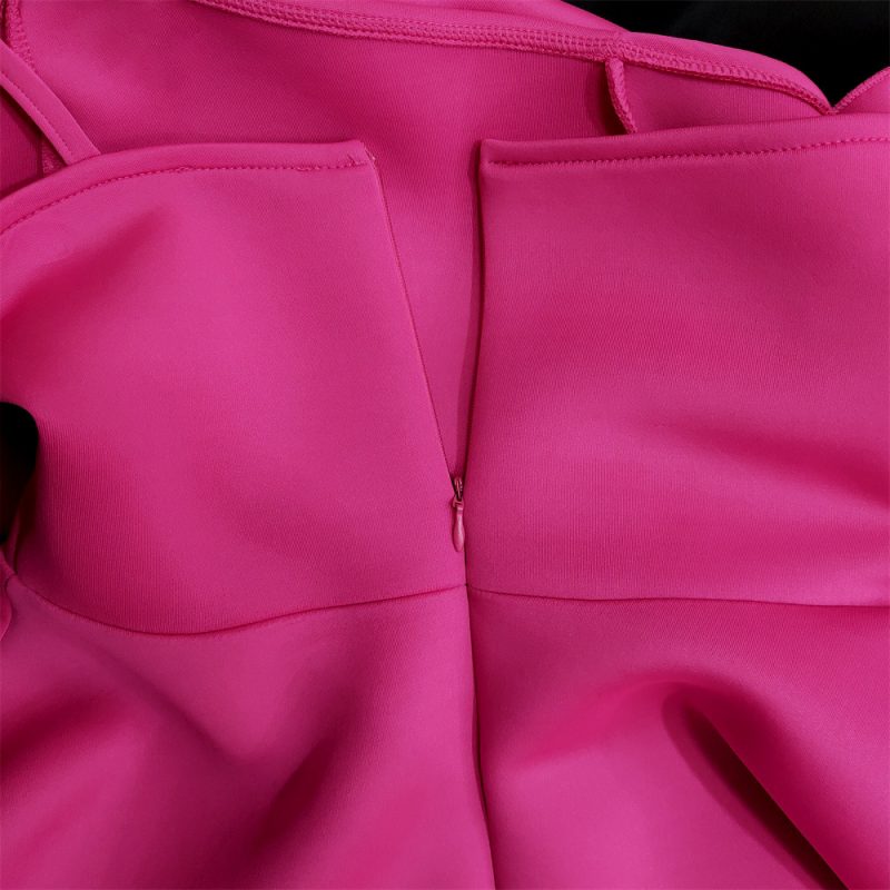 Sexy Suspender Lantern Sleeve High Waist Ruffles Large Swing Dress Women Dress Small Dress Wrap Dress - Image 3