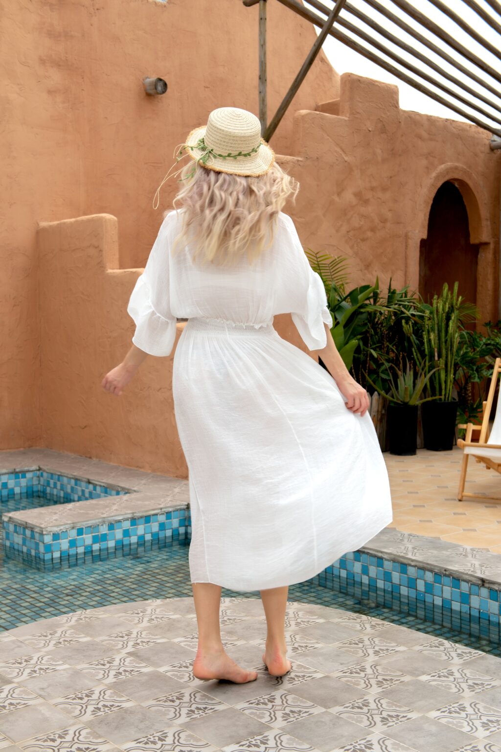 New  Fashion Waistband Elastic Beach Dress Bikini Beachwear Smocked - Image 5