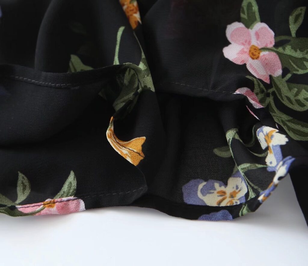 Spring Women Floral Plants Floral Print Slit Strap Dress - Image 4