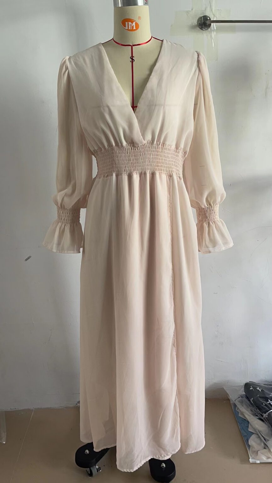 Spring Summer Waist-Tight Petal Sleeve Chiffon Dress - Image 6