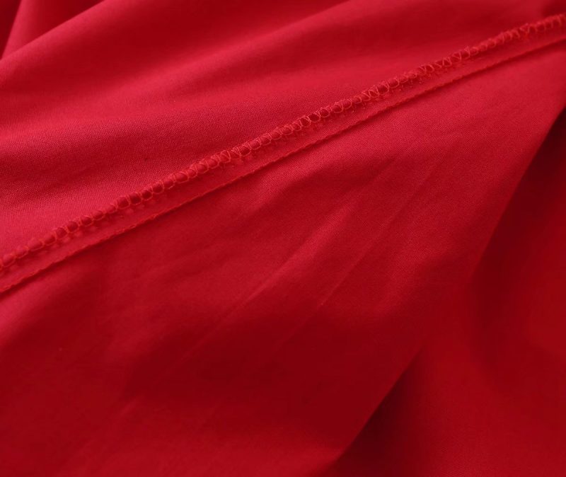 Summer Bow Lace-up Red Waisted Strap Dress Maxi Dress - Image 5