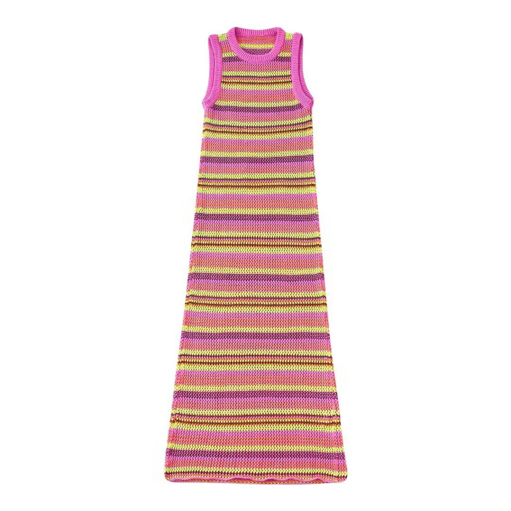 Women Striped Knitted Dress