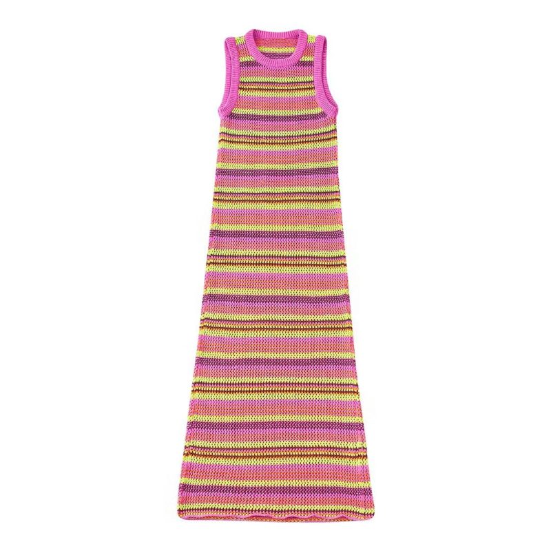 Women Striped Knitted Dress