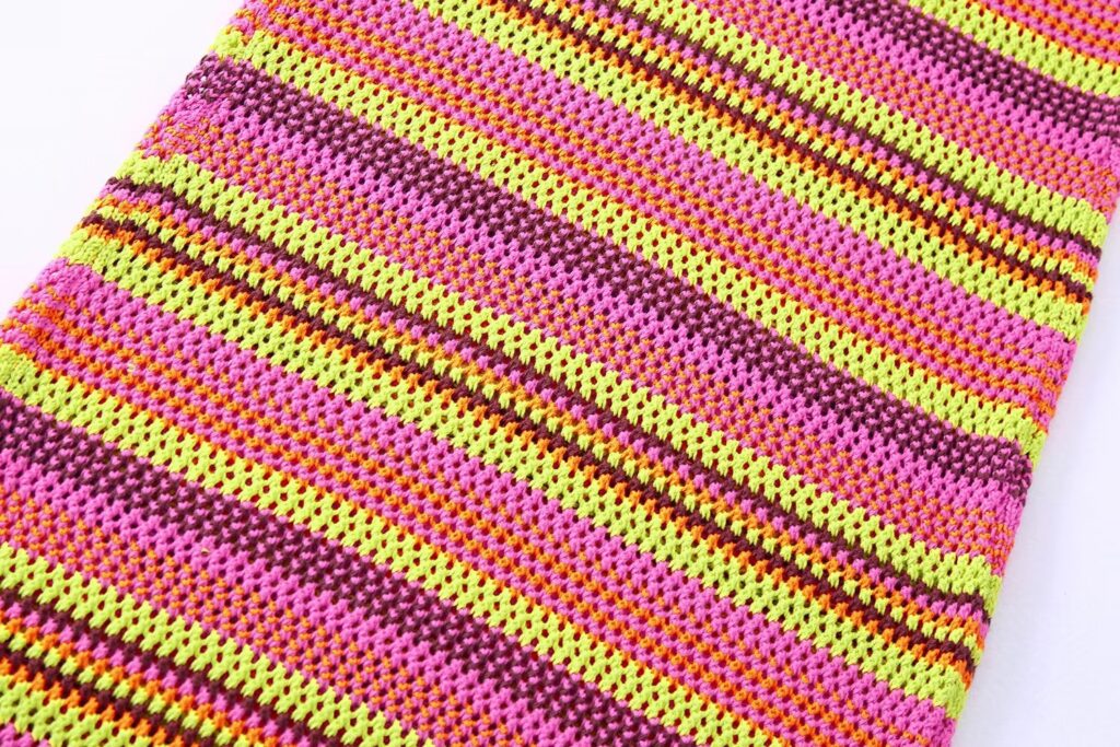 Women Striped Knitted Dress - Image 4