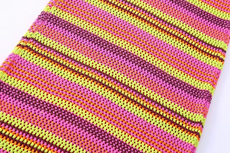 Women Striped Knitted Dress - Image 4