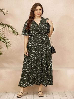 Plus Size Women Clothing Loose Print Is Fashion Dress