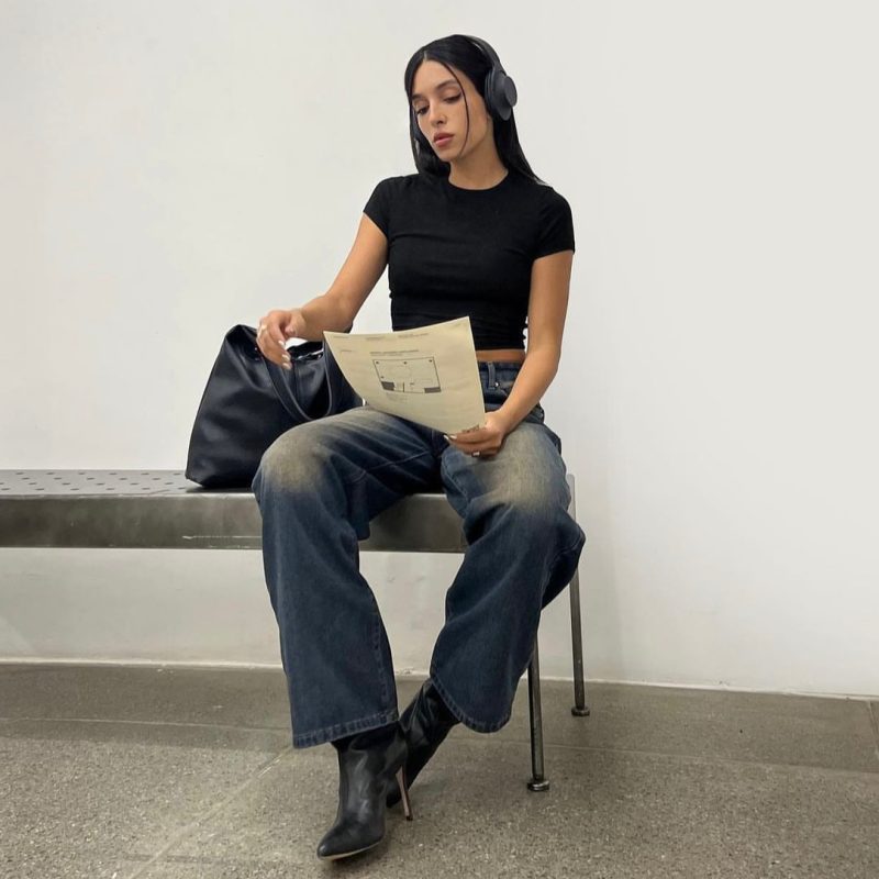 High Street Vibe Retro Distressed Straight-Leg Pants Women Loose   Slimming Wide Leg Denim Trousers - Image 3