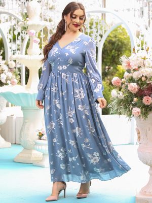 Plus Size Clothes Dress Elegant Trailing For Summer