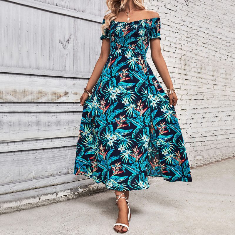 Summer Women Clothing Printed Dress Elegant Advanced