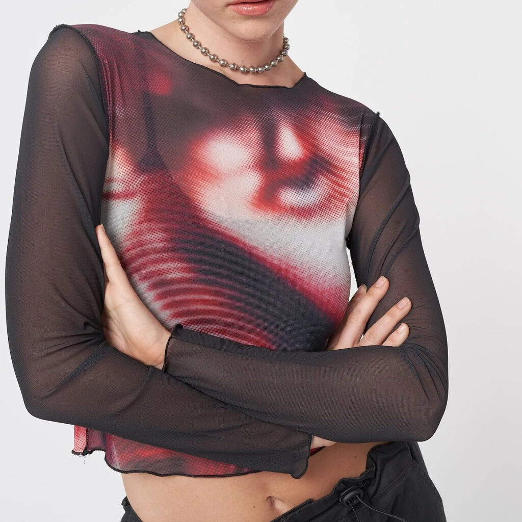Autumn round Neck Slim Fit Contrast Colors T shirt Women Clothing - Image 2