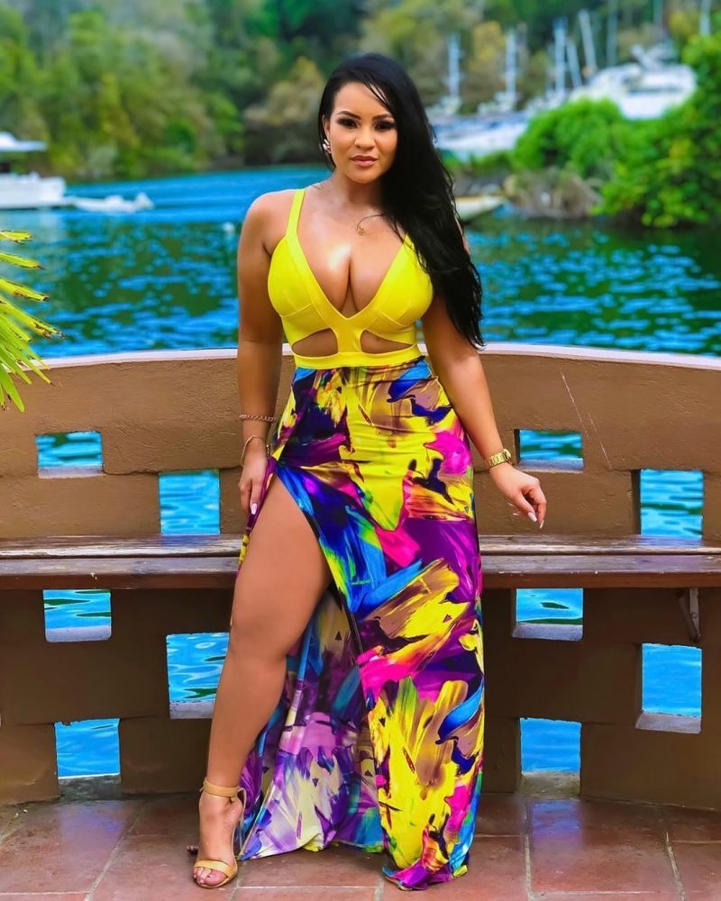 Plus Size Sexy Printed Beach  Dress