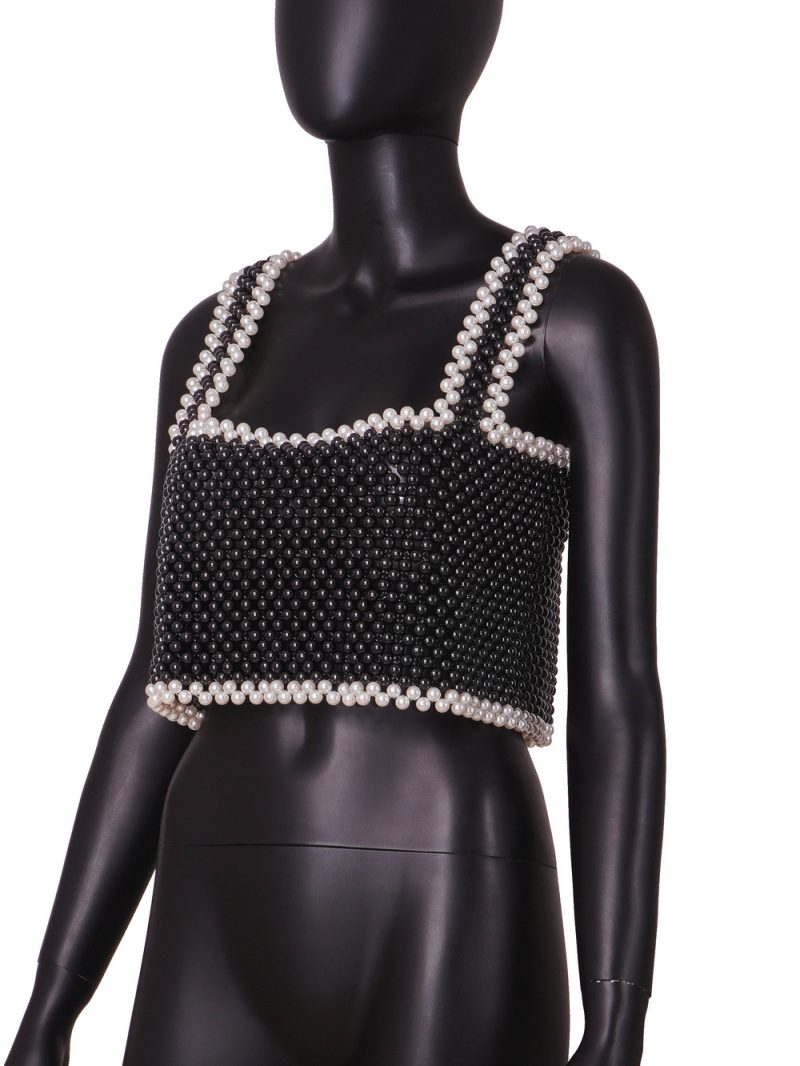 Popular Pearl Sexy Sling Street Trends Small Tank Top - Image 3