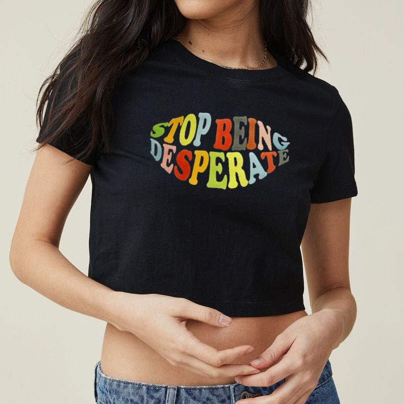 Street Hipster Internet Celebrity Same Letter Graphic Printed Short Slim Fit Short Sleeve T Shirt Top - Image 2