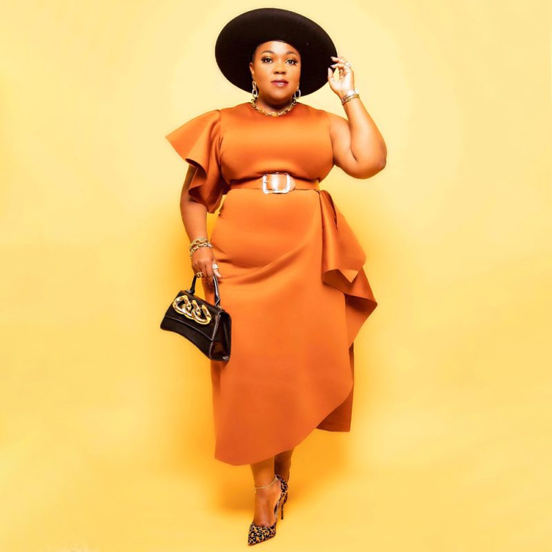 Plus Size Sexy  Women Clothing Solid Color One Shoulder Ruffle Stitching Party Nightclub Dress No Belted