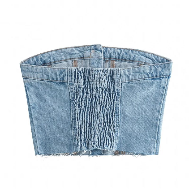 Slim Fit Denim Vest Women - Image 3