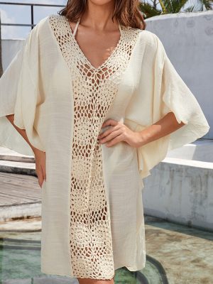 Women Clothing Arrival Hand Crocheting Floral Patchwork Maxi Dress Dress Sexy Robe Beach Dress Blouse