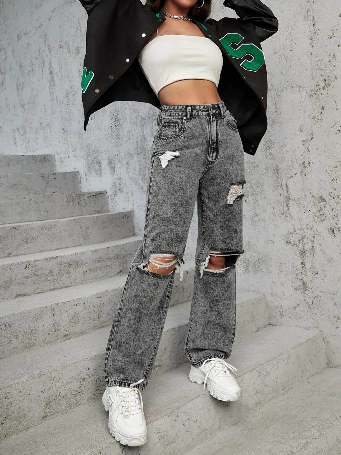 Jeans Women Ripped Jeans - Image 5