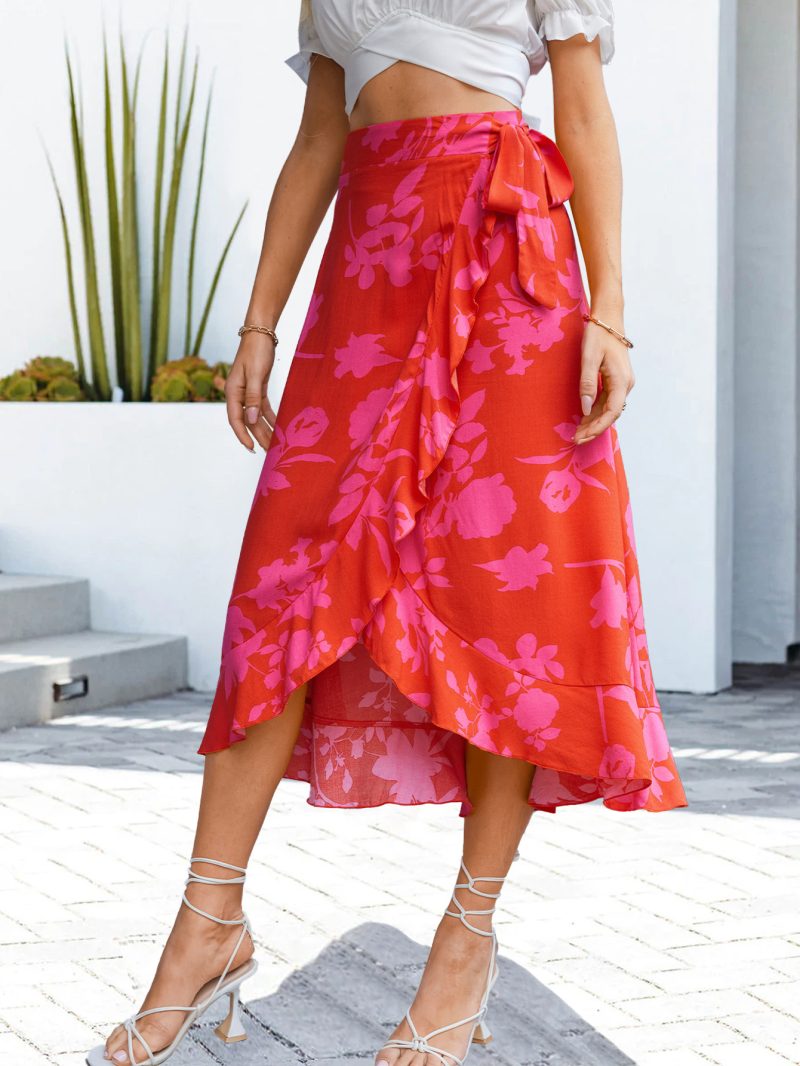 Women Clothing Lace-up Ruffled Skirt - Image 2