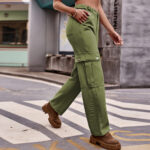 Women Clothing Adjustable Waist Denim Overalls Casual Trousers - Image 3