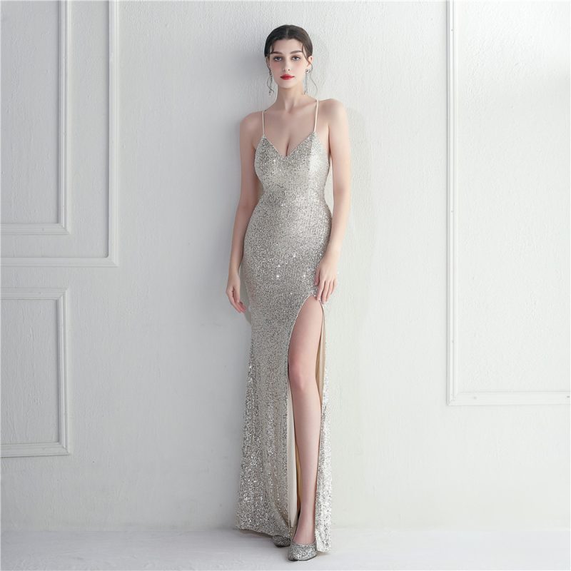 Nightclubs Dinner Ceremony Performance Evening Dress Crisscross - Image 2