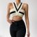 V neck Knitted Vest Striped Halter Cropped Slimming Short Top Women Crisscross