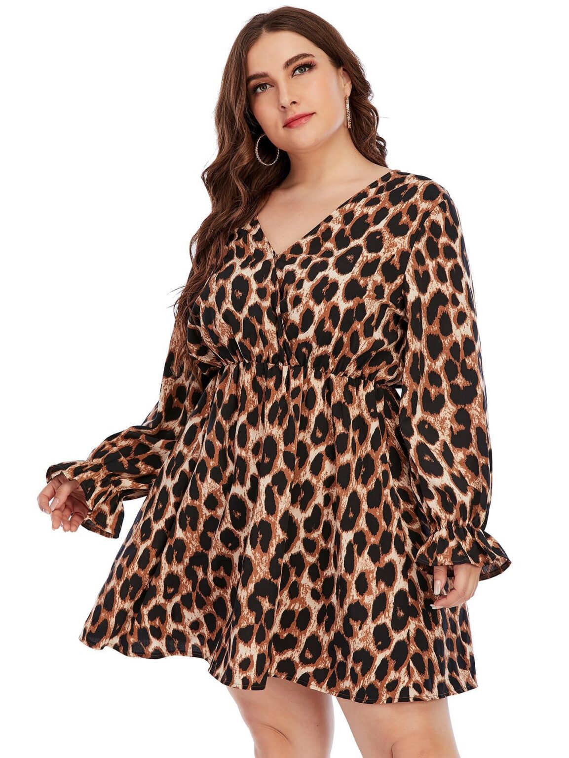 Plus Size Women Clothing Loose Printed Dress Women Clothing - Image 4
