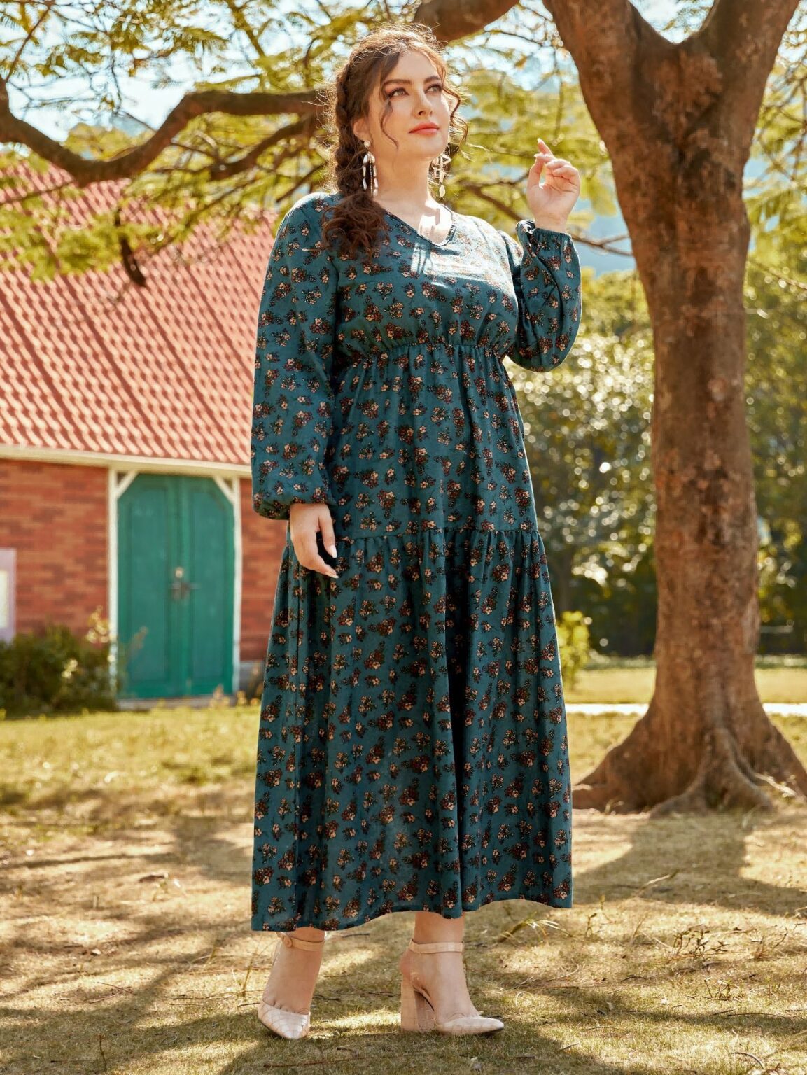 Plus Size Printed Loose Dress Popular Women Clothing - Image 2
