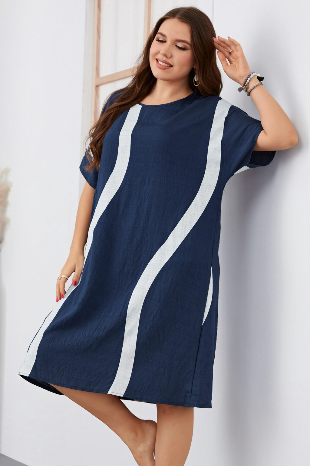 Plus Size  Girls Short Sleeve Loose Dress Summer Women Clothes - Image 4